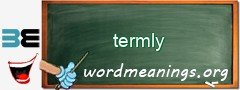 WordMeaning blackboard for termly